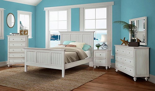 Montserrat Distressed White Bedroom Furniture Collection