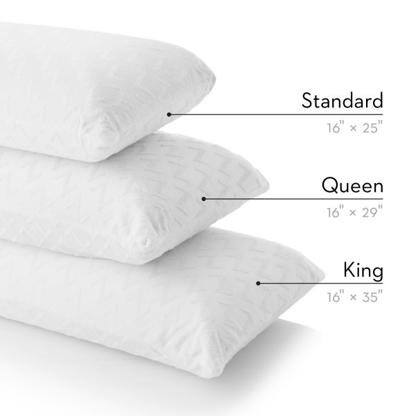 Comparison of standard, king and queen size pillows