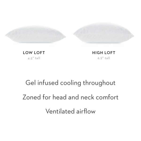 Low Loft - high Loft - gel infused cooling throughout