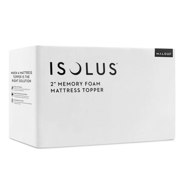 Malouf 2" Memory Foam Mattress Topper packaging