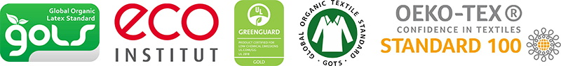 Harvest Green is GOLS Certified, Eco Institut Certified, Greenguard Certified, GOTS Certified, and OEKO-TEX Certified
