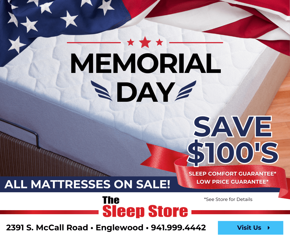 Memorial Day - All Mattresses on Sale - Save Hundreds! Low Price Guarantee - Sleep Comfort Guarantee - See Store for Details.